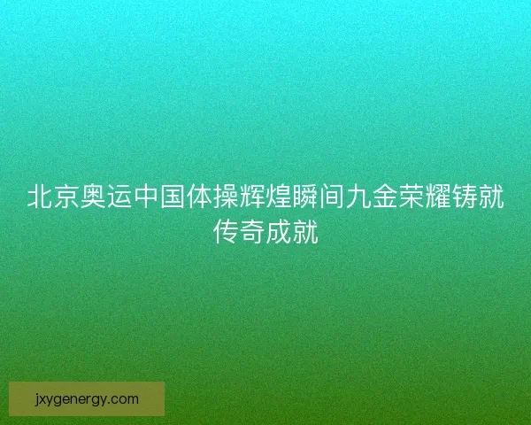 北京奥运中国体操辉煌瞬间九金荣耀铸就传奇成就
