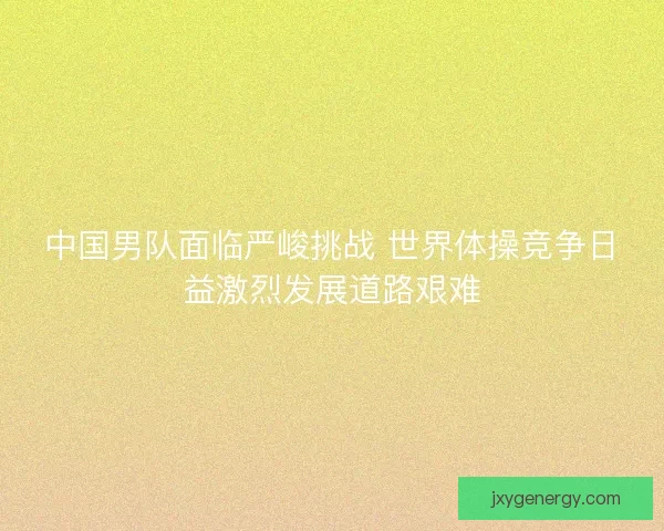 中国男队面临严峻挑战 世界体操竞争日益激烈发展道路艰难